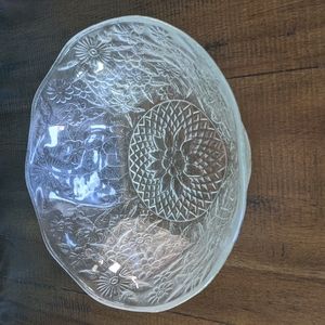 INDIANA GLASS Depression Pineapple and Floral design bowl